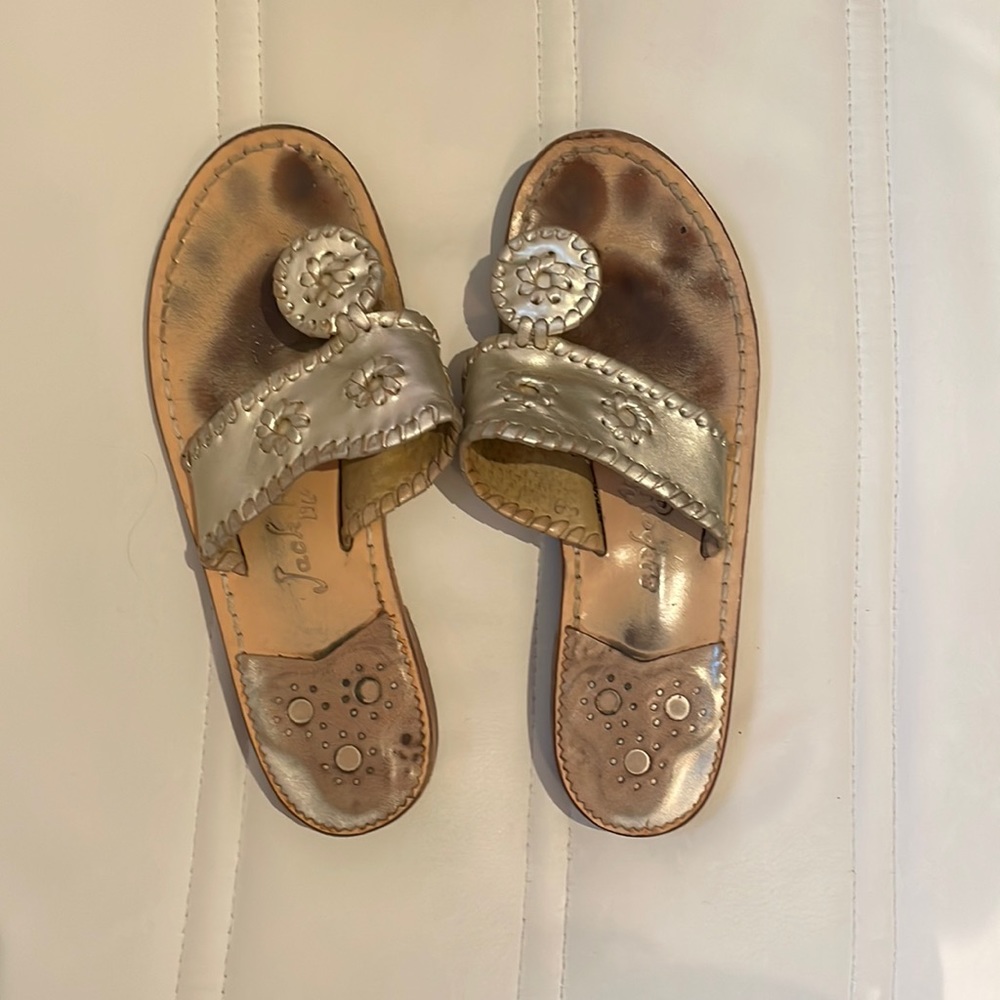 Jack Rogers Flat Sandal - Platinum